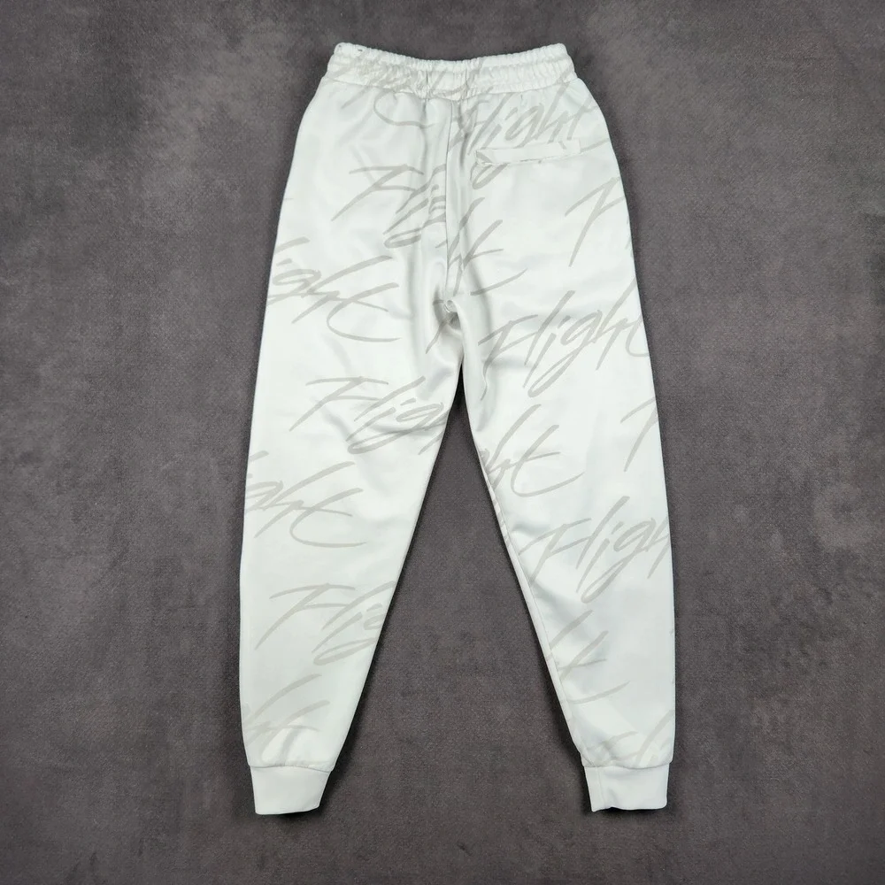 Jordan Jumpman Tricot Joggers Mens Small White Side Tape Sweat Pants AR4462-100